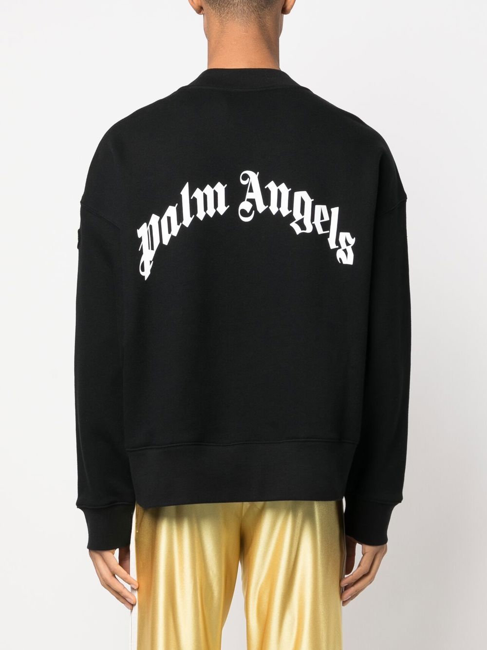 Black graphic-print crew neck sweatshirt - men - MONCLER X PALM